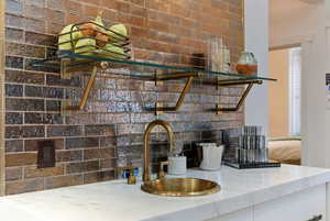 Detailed view of a sink