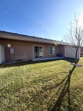 Patio and green space