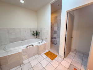 Bathroom featuring a garden tub