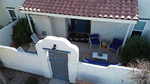 enclosed private patio