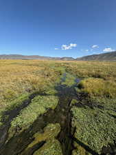 View of mountain background with rural landscape