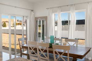 View of dining space