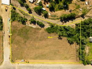 View of rural area with property parcel outlined