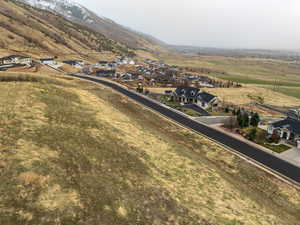 Aerial view of residential area