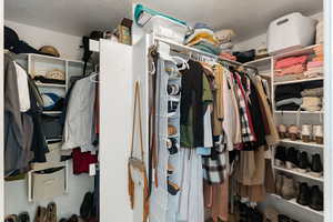 View of walk in closet
