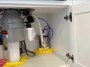 Detailed view of plumbing