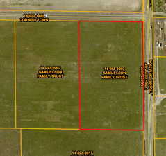 Map / location featuring property parcel outlined