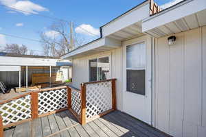 Deck area for outdoor seating.