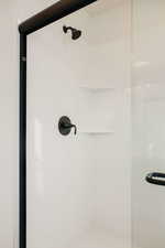 Bathroom with a stall shower