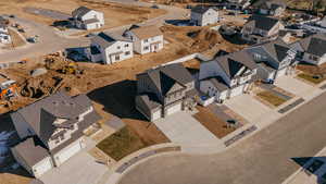 Aerial view of residential area