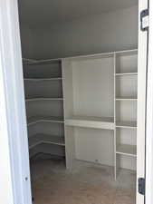 View of walk in closet