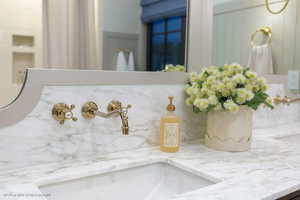Bathroom view of vanity