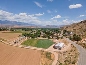 View of rural area with a mountain backdrop