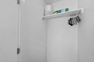 View of walk in closet