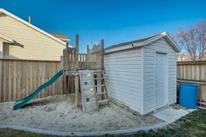 playset and shed included