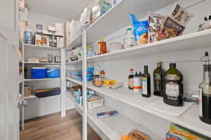 View of extra large walk-in pantry