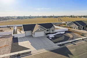 View of rural suburban area featuring farmland