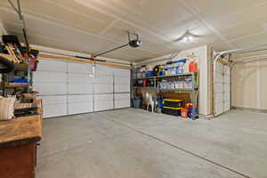 View of garage space