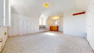 Second floor bedroom with plenty of storage and a private bath.