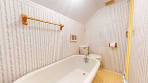 Bathroom has a lovely clawfoot tub.