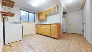 Basement apartment kitchen.