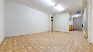 Basement apartment with entry either through the house or the garage.