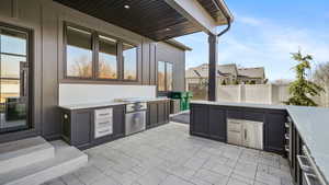 View of patio / terrace with area for grilling