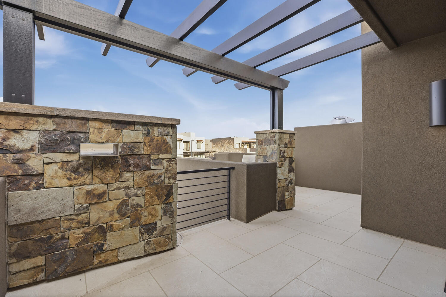 View of patio / terrace featuring a pergola