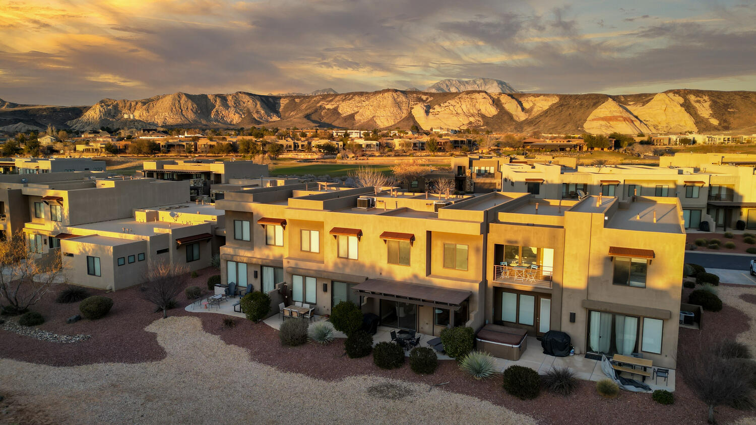 Exterior space with a mountain view and a residential view