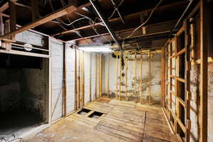 View of unfinished below grade area