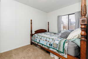 Bedroom featuring carpet flooring