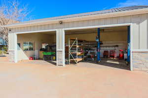 View of garage, extra every direction
