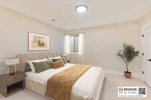 4th bedroom downstairs - This room is virtually staged.