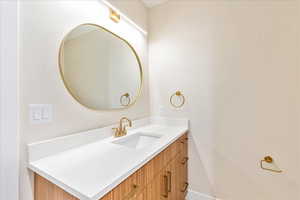 Bathroom featuring vanity