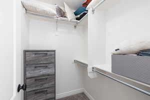 View of walk in closet