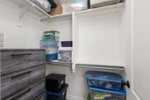 View of walk in closet
