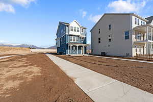 View of front facade featuring a mountain view