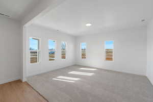Empty room featuring plenty of natural light