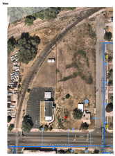 Aerial map of property and surrounding area