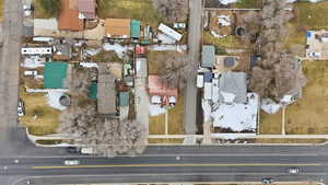 Aerial view of residential area