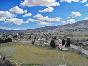 The property line wraps behind these two homes that are not part of the property.