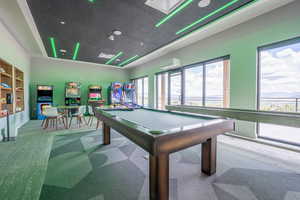 Game room featuring pool table