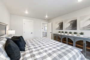 Bedroom featuring recessed lighting