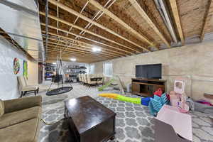 View of below grade area