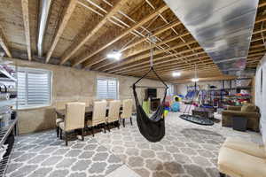 Basement with plenty of natural light
