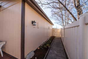 View of front gate property exterior entacnce