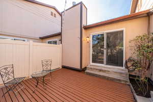 Private patio featuring steps to Living Room