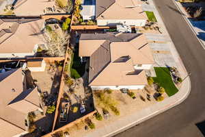 Aerial view of residential area.