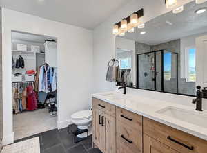 Master bathroom and walk in closet