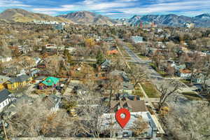 Bird's eye view showing proximity to University of Utah
